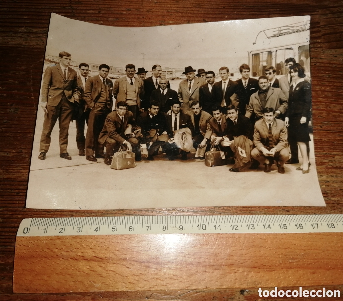 Coleccionismo deportivo: Antigua fotograf&iacute;a de la Selecci&oacute;n Espa&ntilde;ola de F&uacute;tbol
