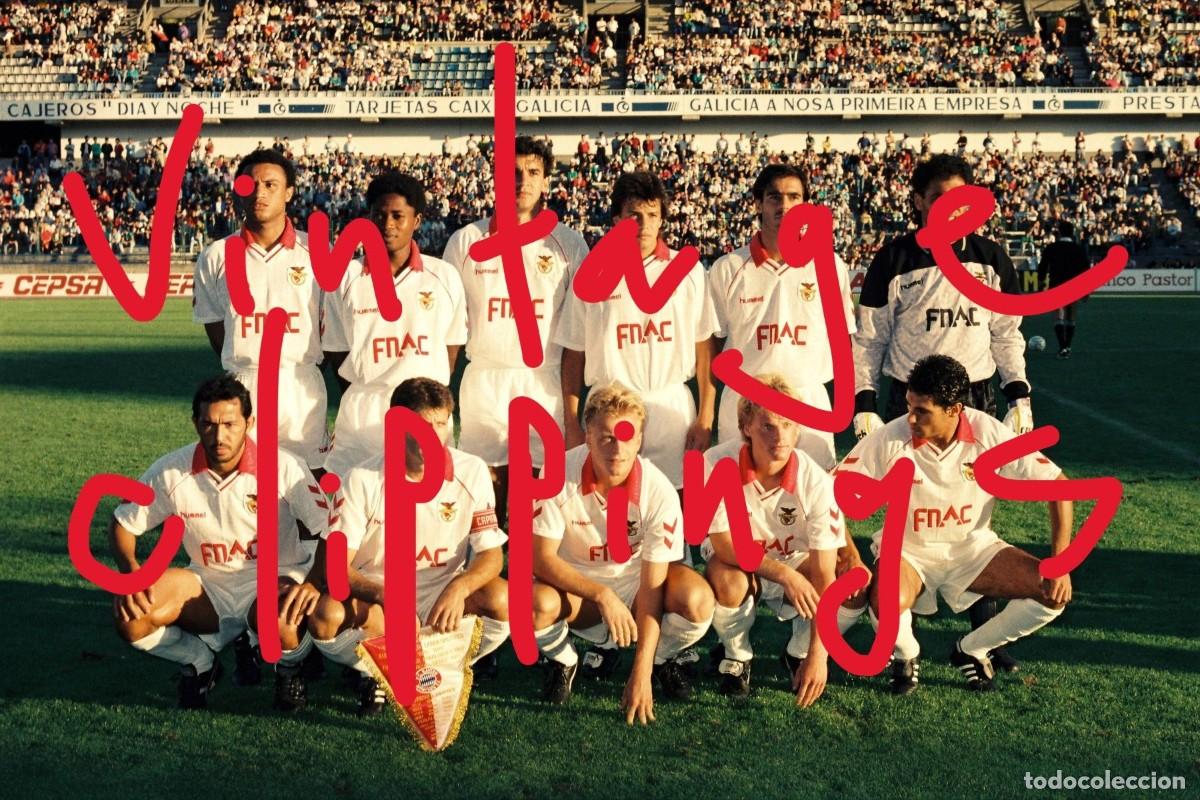 Coleccionismo deportivo: SL BENFICA Fotografia Alineacion 1990 once Teresa Herrera foto Lisboa Portugal Riazor La Coru&ntilde;a