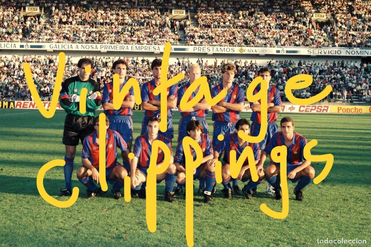 Coleccionismo deportivo: FC BARCELONA Fotografia Alineacion 1990 Once Teresa Herrera Laudrup Stoichkov Koeman foto