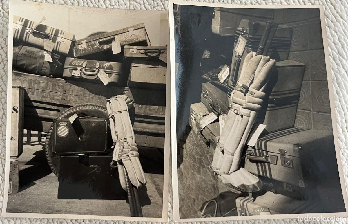 Coleccionismo deportivo: FOTOGRAF&Iacute;A DE LAS MALETAS DEL REAL CLUB DEPORTIVO ESPA&Ntilde;OL FOTOGRAFO CLARET