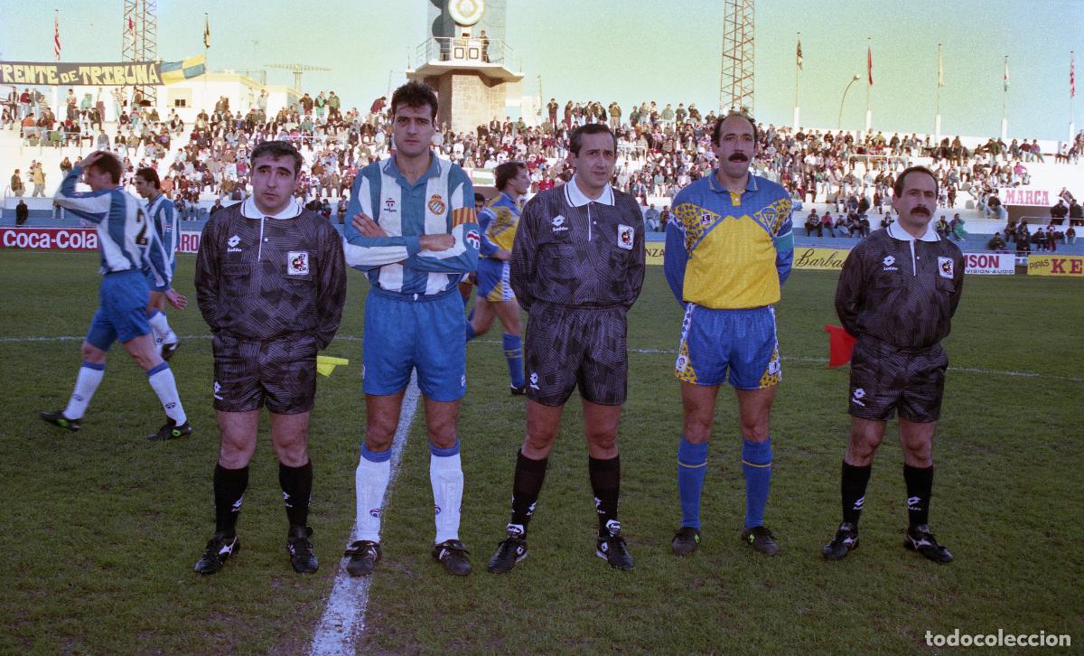 Coleccionismo deportivo: FOTOGRAFIA CAPITANES C&Aacute;DIZ CF RCD ESPANYOL 1993/94 (15 X 10)