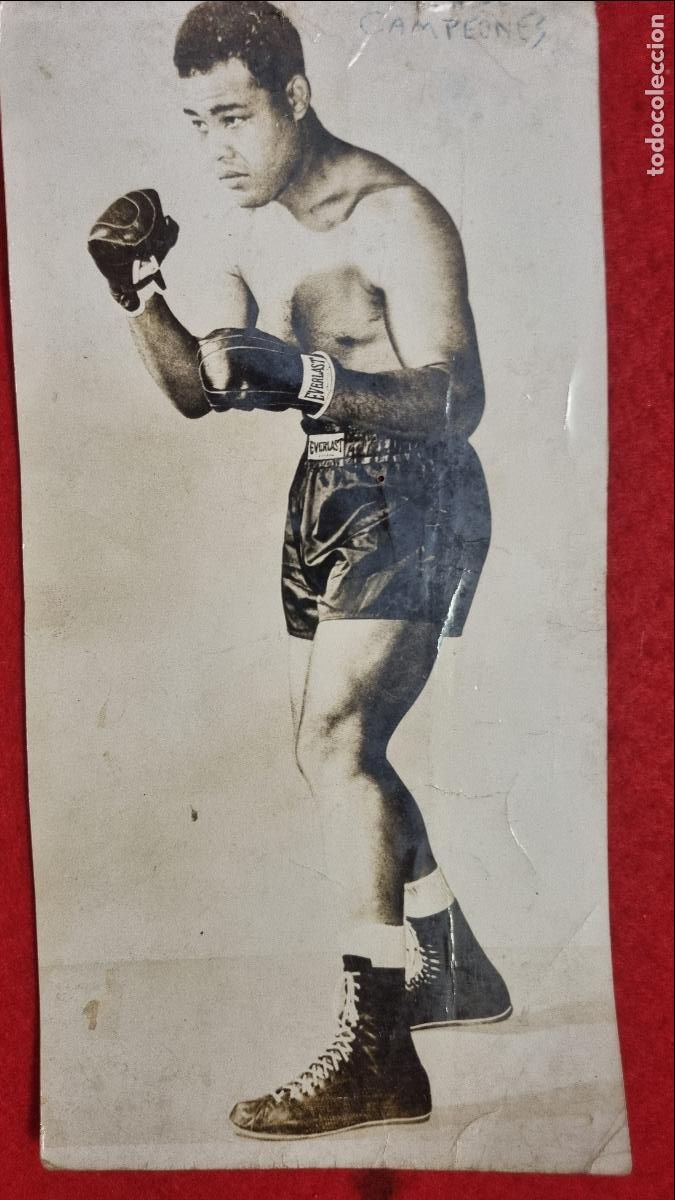Coleccionismo deportivo: ESTRAORDINARIA FOTO BOXEO BOXEADOR JOE LOUIS CAMPEON DE CAMPEONES FOTO ROCAMORA HABANA CUBA KF1