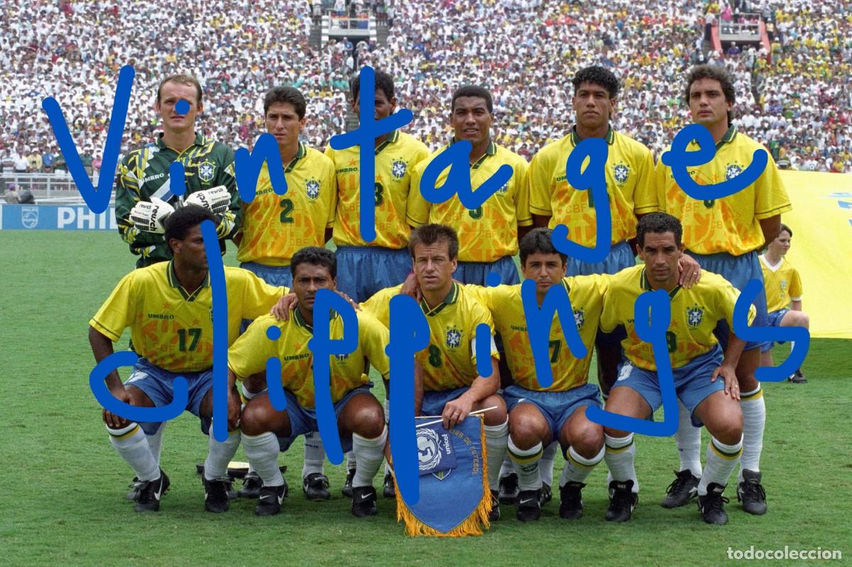 Coleccionismo deportivo: SELECCION BRASIL FUTBOL Fotografia Once Final Mundial 1994 Bebeto Romario Mauro Silva foto