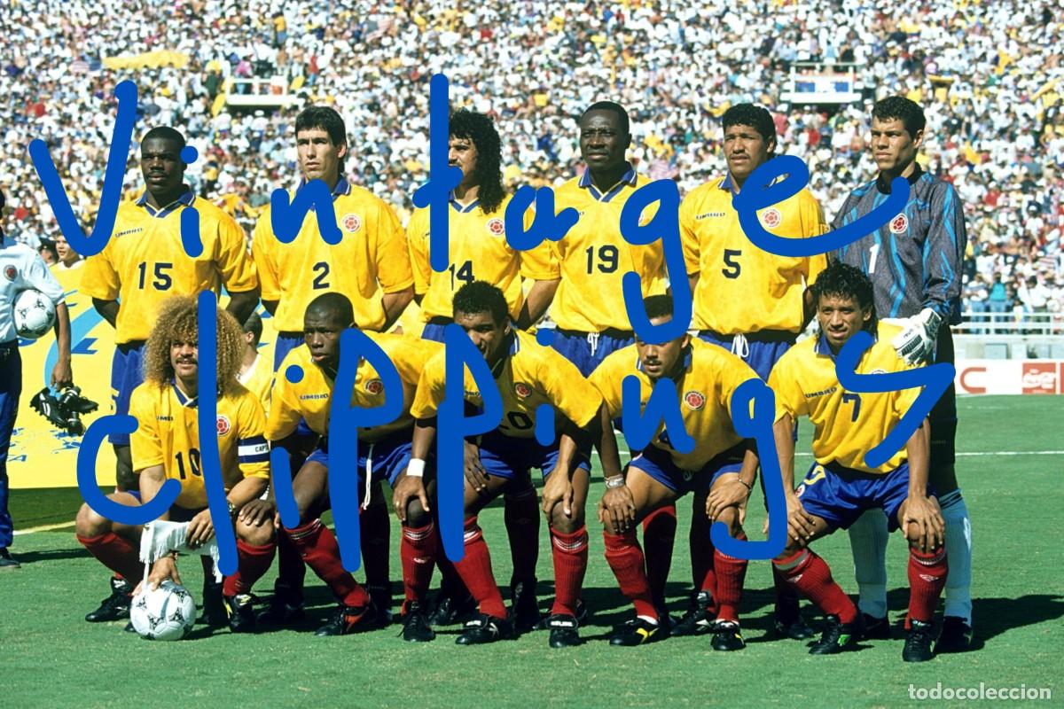 Coleccionismo deportivo: SELECCION COLOMBIA Foto Alineacion Mundial USA 1994 Once Valderrama Higuita Asprilla futbol