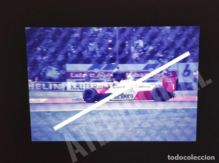 Coleccionismo deportivo: Lote 2 diapositivas originales Alain Prost Formula 1 GP Canada Montreal 1986 slides F1 ineditas