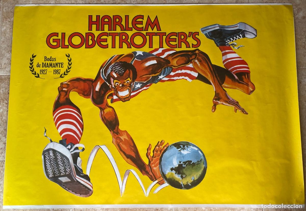 Coleccionismo deportivo: P&oacute;ster promocional original Harlem Globetrotter&rsquo;s (Bodas de DIAMANTE 1927-1987)