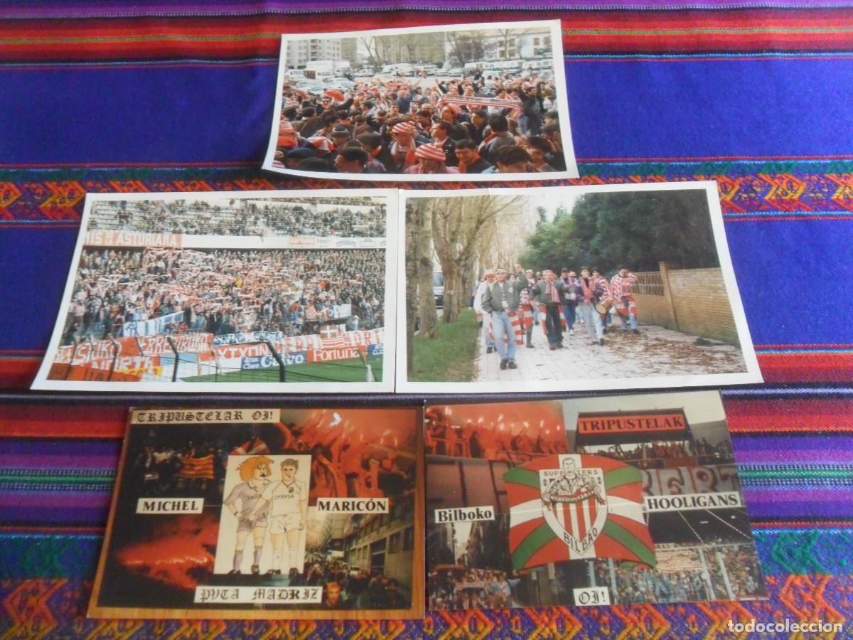 Coleccionismo deportivo: LOTE 5 FOTO TRIPUSTELAK ULTRAS ATHLETIC DE BILBAO PARTIDO VS SPORTING DE GIJ&Oacute;N 1993 1994. MUY RARAS
