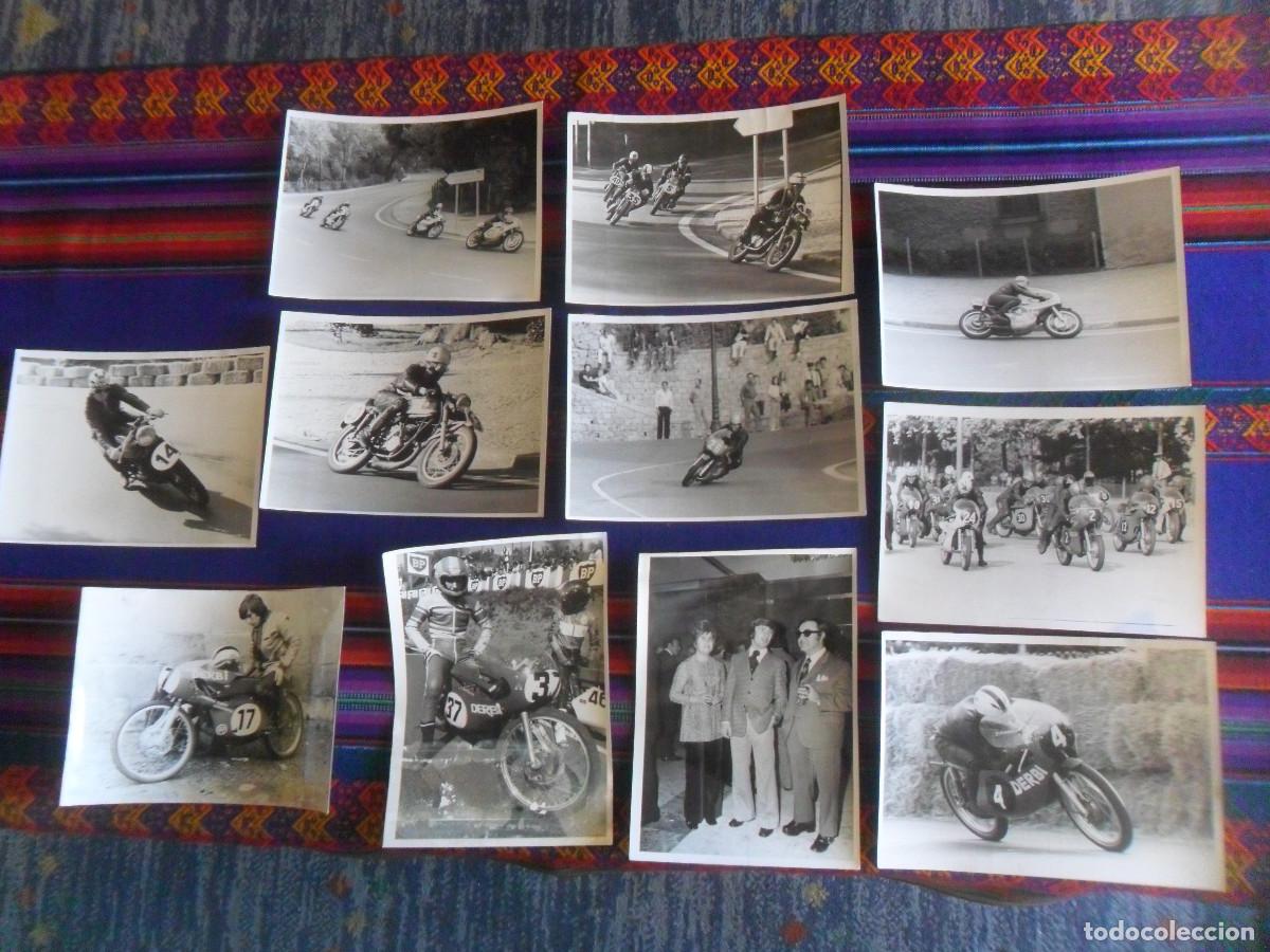 Coleccionismo deportivo: MOTOCICLISMO 11 FOTO &Aacute;NGEL NIETO JAIME ALGUERSUARI GRAN PREMIO DE ESPA&Ntilde;A 1970 MONTJUICH. M&Iacute;TICAS!!!!