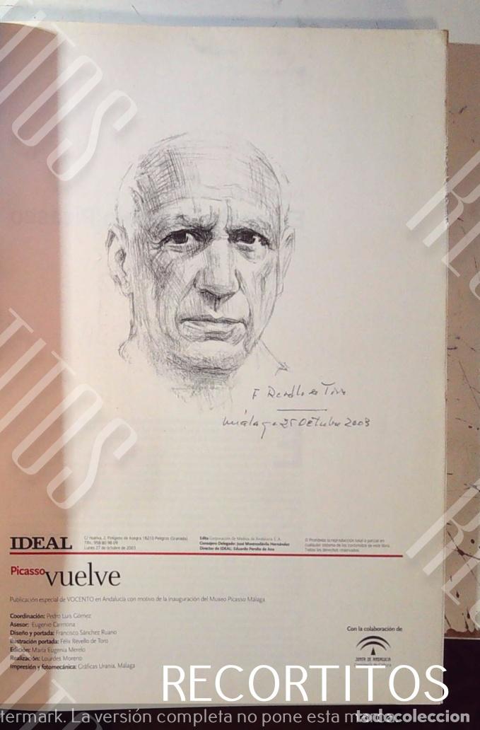 Coleccionismo deportivo: REVELLO DE TORO EL ARTE DE PABLO PICASSO RETRATO PARA IDEAL