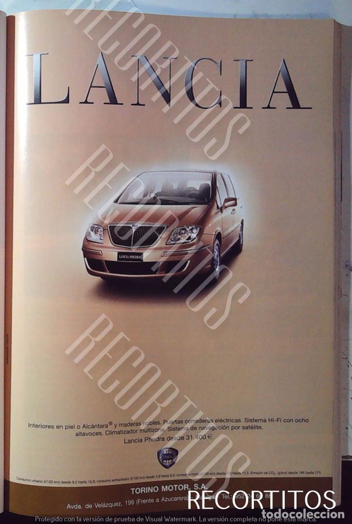 Coleccionismo deportivo: LANCIA PHEDRA ANUNCIO PUBLICIDAD