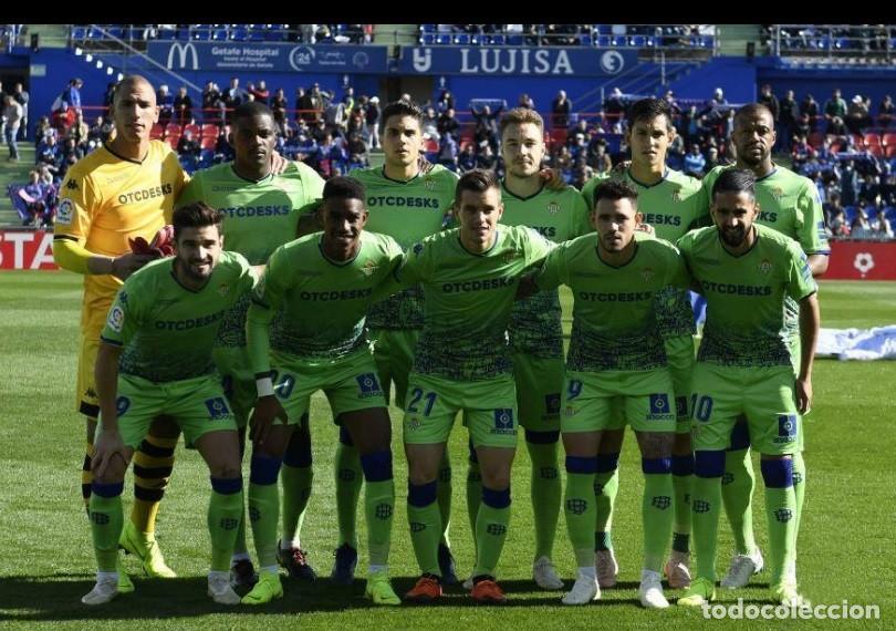 Coleccionismo deportivo: R. BETIS B. ALINEACI&Oacute;N PARTIDO DE LIGA 2018-2019 EN EL COLISEUM VS GETAFE. FOTO