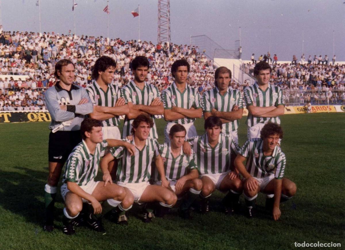 Coleccionismo deportivo: R. BETIS B. ALINEACI&Oacute;N PARTIDO DE LIGA 1983-1984 EN EL CARRANZA VS EL C&Aacute;DIZ. FOTO