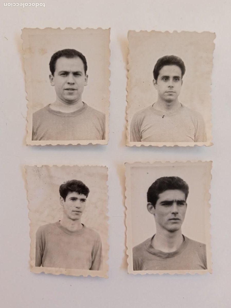 Collectionnisme sportif: SEVILLA F.C. : LOTE DE 4 FOTOS DE CARNET DE JUGADORES , POSIBLEMENTE DE LA CANTERA . A&Ntilde;OS 60