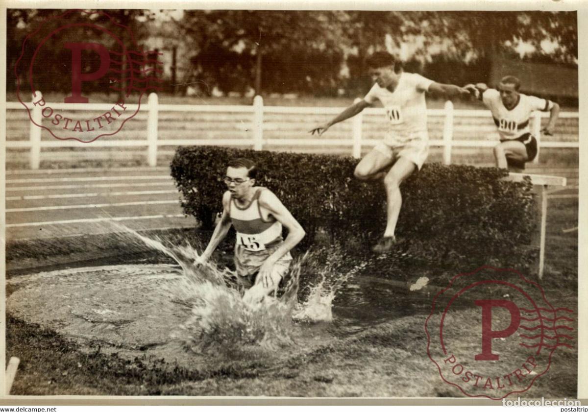 Coleccionismo deportivo: MEETING INTERNATIONAL DATHL&Eacute;TISME A JEAN BOUIN 2500M STEEPLE 18*13CM Photo Meurisse Paris collectio