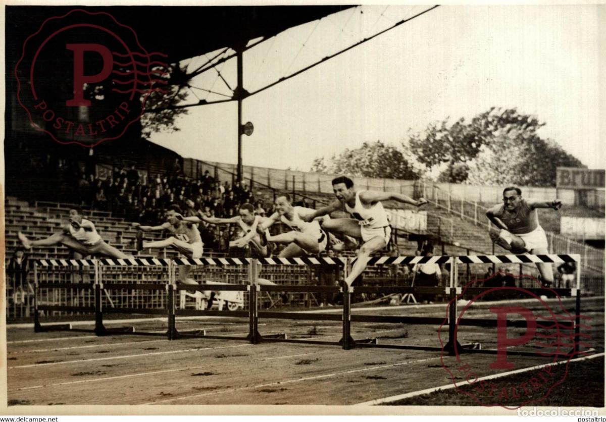Colecionismo desportivo: A COLOMBES MEETING INTERNATIONAL ATHL&Eacute;TISME FINAL SAUT DE HAIES LIPMAN 18*13CM Photo Meurisse Pari
