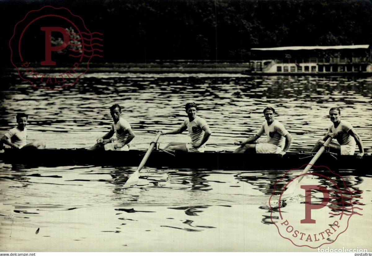 Coleccionismo deportivo: BASSIN DE SURESNES CHAMPIONATE DEUROPE ITALY GHIARD ROWING AVIRON RUDERN REMO 17*12CM Photo Meuriss