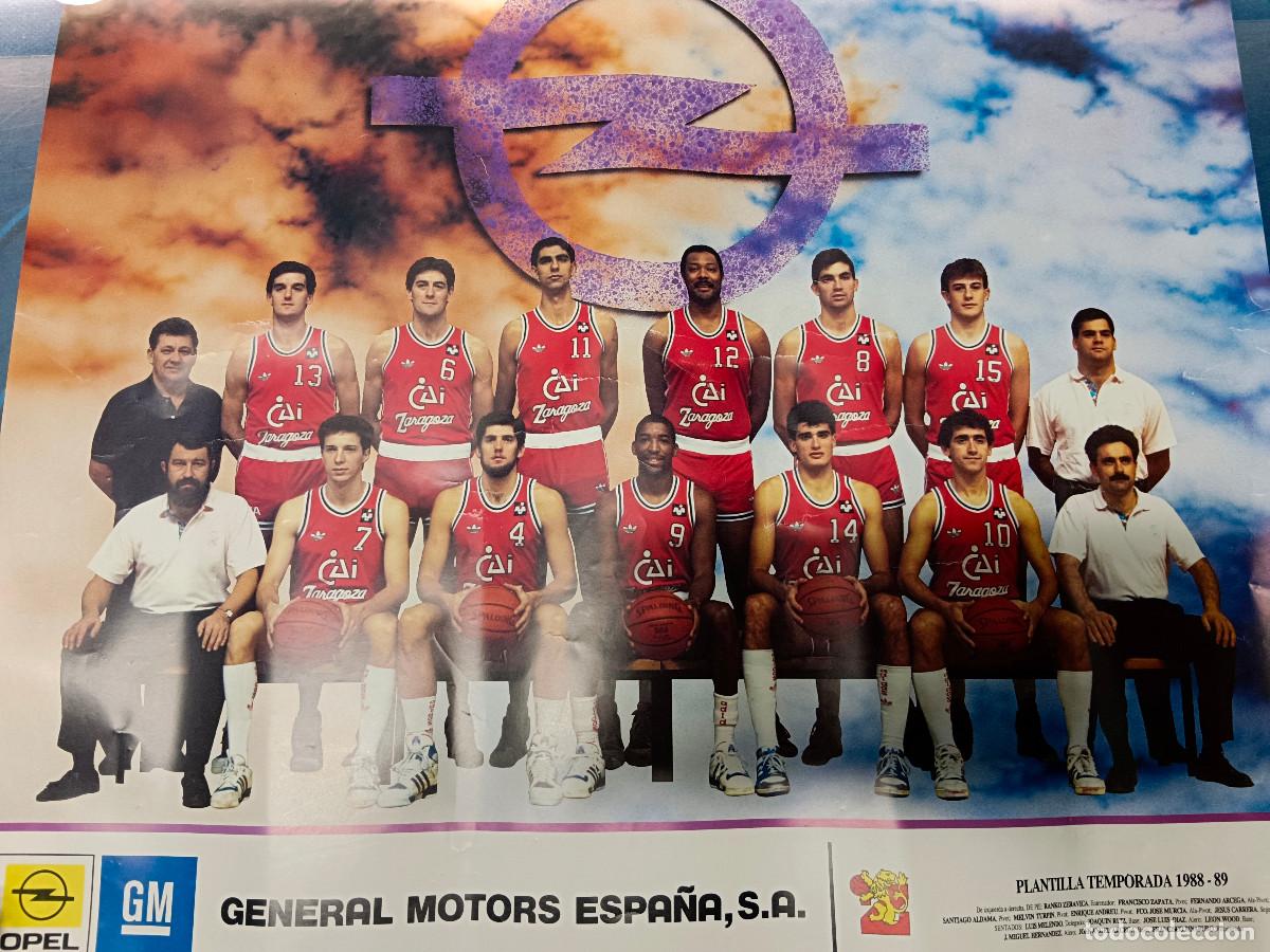 Coleccionismo deportivo: Cartel Baloncesto CAI Zaragoza 50x40 cm