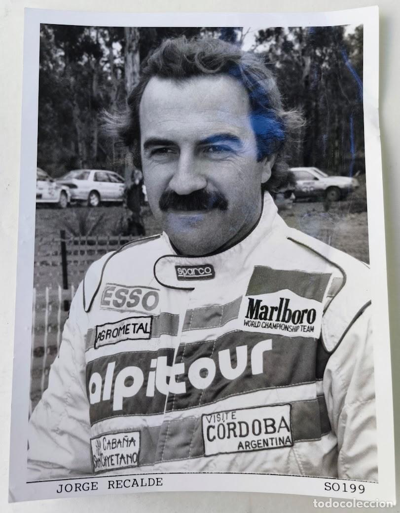Coleccionismo deportivo: Campeonato Mundial de Rally. Jorge Recalde. Fotograf&iacute;a. 1990.