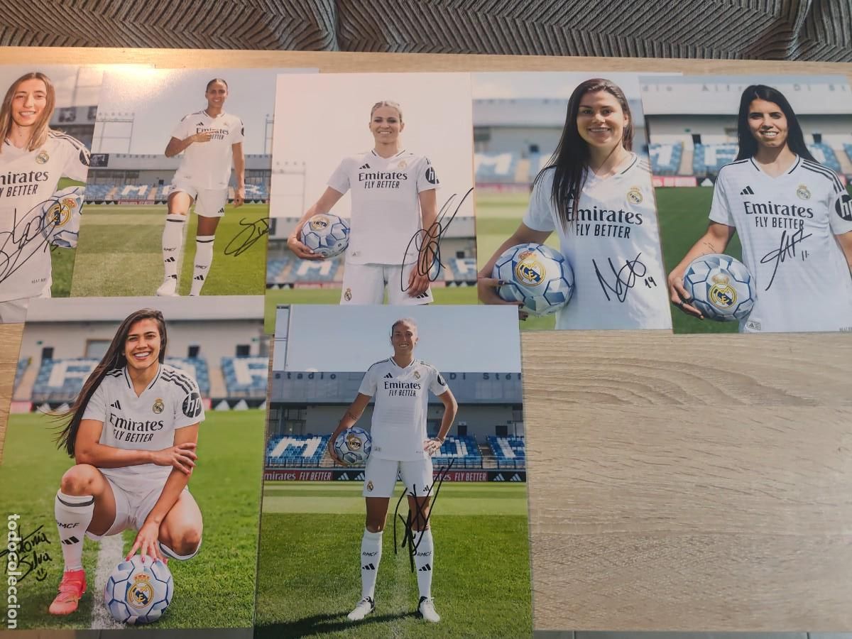 Sports collectibles: Fotograf&iacute;as firmadas Real Madrid f&uacute;tbol femenino