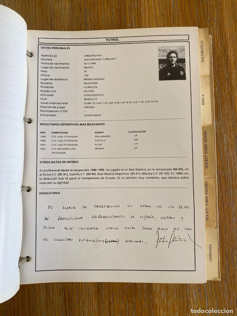Coleccionismo deportivo: EQUIPO OL&Iacute;MPICO ESPA&Ntilde;A &ndash; Barcelona 1992 &ndash; &Aacute;lbum/Fichero original COOB&rsquo;92 &ndash; Delegaci&oacute;n espa&ntilde;ola &ndash; Com