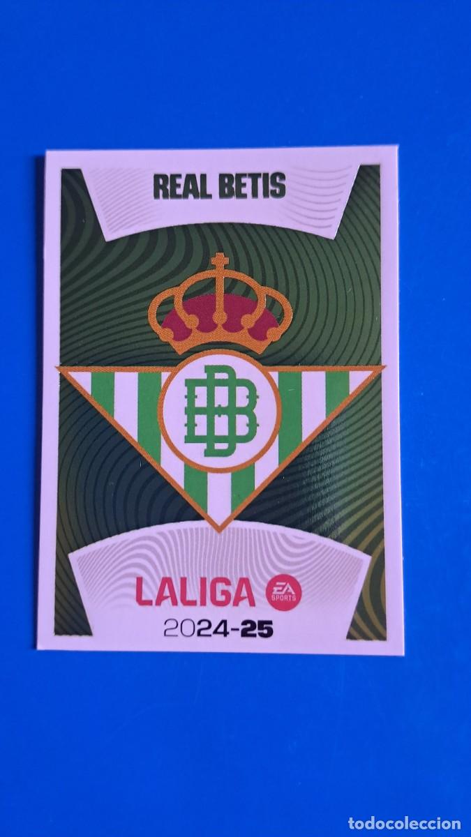 Collectionnisme sportif: LIGA ESTE 2024 2025 24 25 N&ordm; 1 ESCUDO BETIS NUEVO SIN PEGAR
