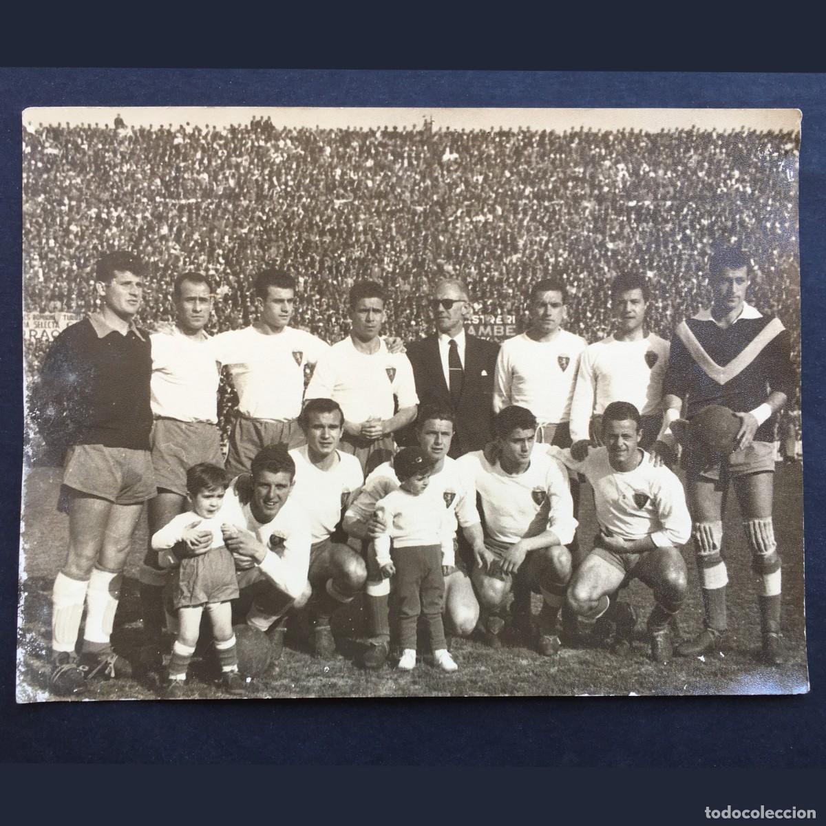 Sammelleidenschaft Sport: A&ntilde;o 1957 - Real Zaragoza - Fotograf&iacute;a original - Futbol - Plantilla - 24 x 18 - Quincoces Baracaldo