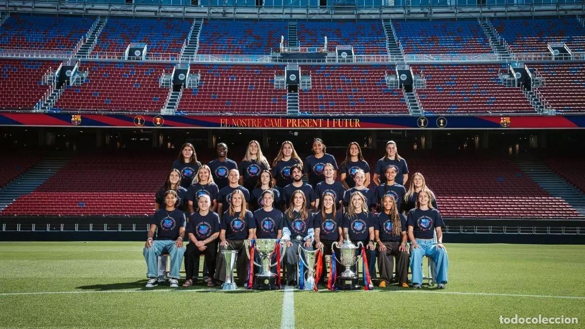 Coleccionismo deportivo: F.C. BARCELONA F. 2025-2026. GANADOR CHAMPIONS, LIGA, COPA DE LA REINA Y SUPERCOPA ESPA&Ntilde;A. FOTO