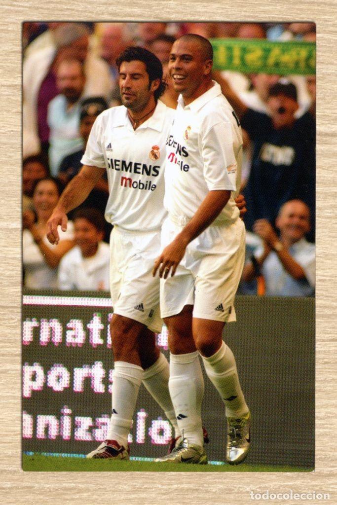 Sports collectibles: Foto Oficial del Real Madrid Figo & Ronaldo