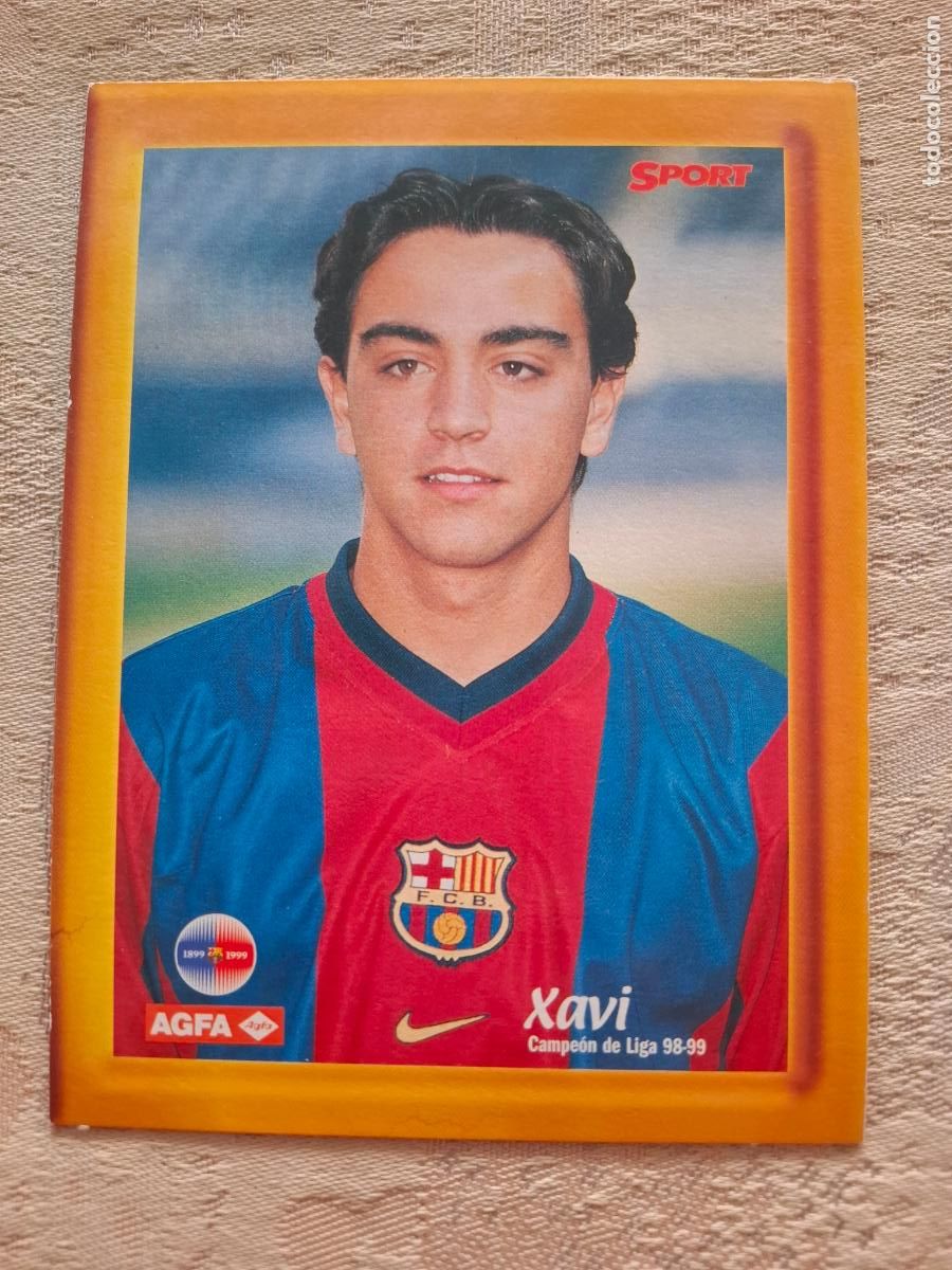 Coleccionismo deportivo: PHOTOCARD XAVI ( ROOKIE ) CAMPE&Oacute;N DE LIGA 98/99 - SPORT 1999 - FC. BARCELONA