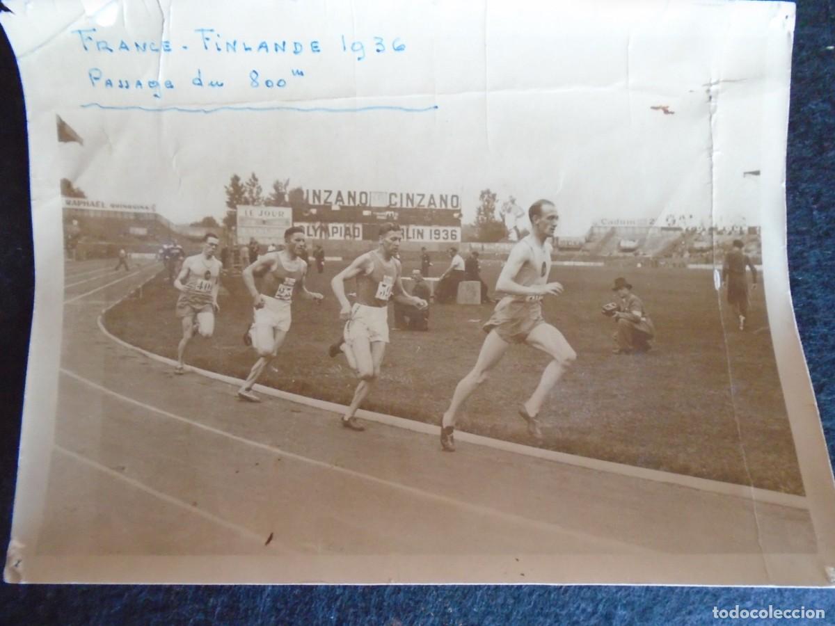 Sammelleidenschaft Sport: (F-260703)FOTOGRAFIA OLIMPIADAS DE BERLIN 1936 CARRERA DE 800 M. FRANCIA-FINLANDIA