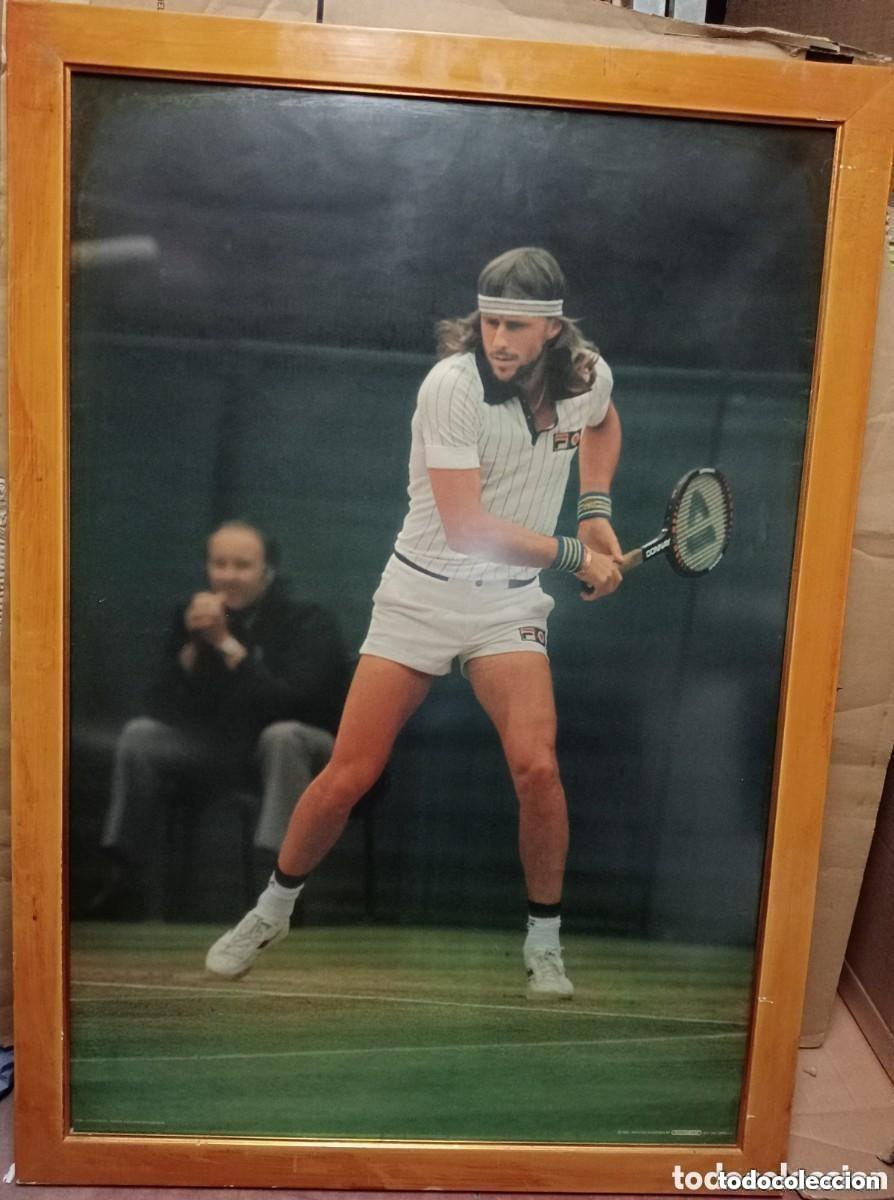 Collectionnisme sportif: BJ&Ouml;RN BORG - PHOTO GIULIANO BEVILACQUA - WIMBLEDON A&Ntilde;O 1980. TENIS - SUECIA. 110 x 70 CM. TENISTA