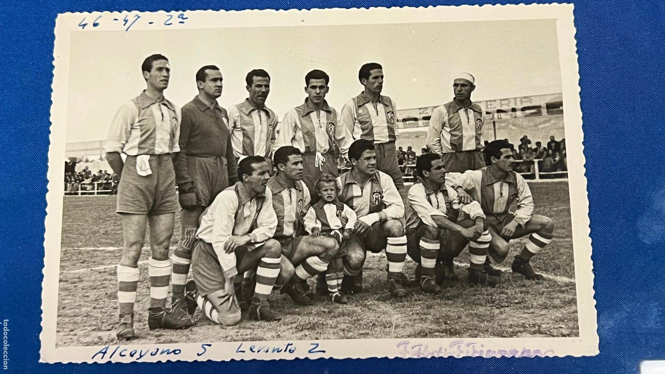 Sports collectibles: Fotografia original Finezas a&ntilde;o 1946 1947 segunda partido futbol ALCOYANO VALENCIA