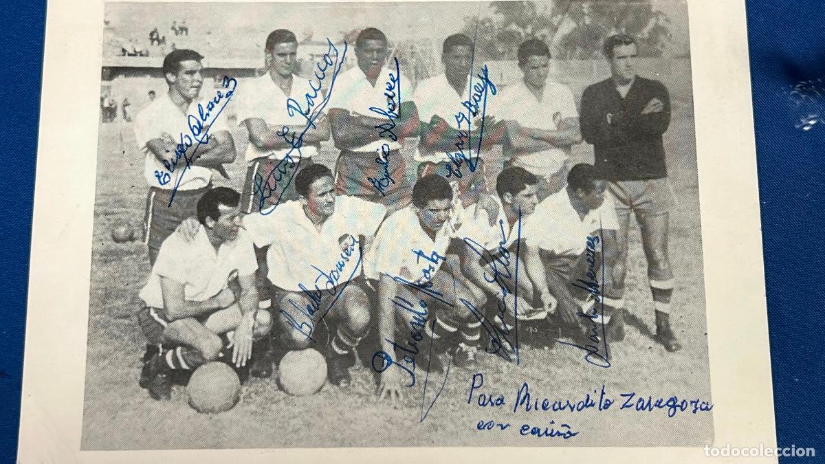 Coleccionismo deportivo: Fotografia original Finezas a&ntilde;os 50 firmado jugadores uruguay