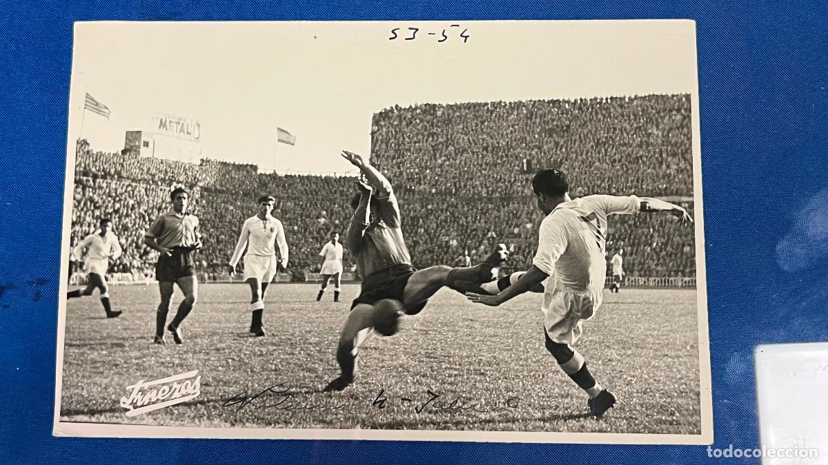 Coleccionismo deportivo: Fotografia original Finezas a&ntilde;os 53/54 partido