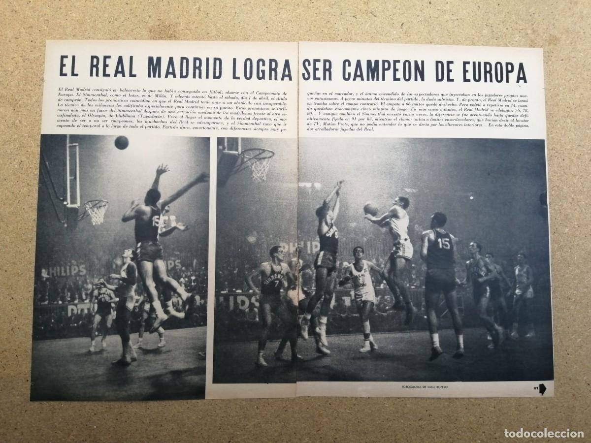 Coleccionismo deportivo: REPORTAJE. BALONCESTO, EL REAL MADRID LOGRA SER CAMPEON DE EUROPA (1966 - 67)