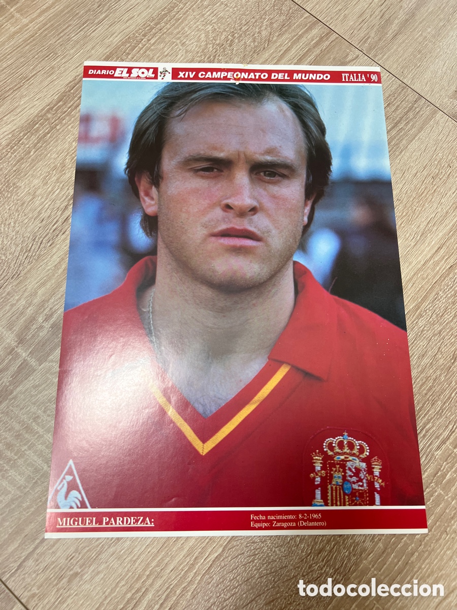 Sammelleidenschaft Sport: 1994 PARDEZA POSTER MUNDIAL ITALIA 90 DIARIO EL SOL MEDIDAS 27X40 APROX