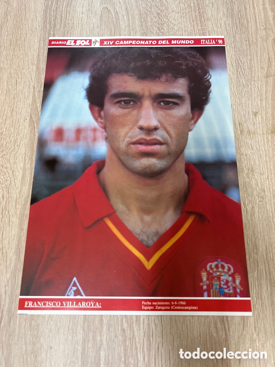 Collectionnisme sportif: 1994 VILLARROYA POSTER MUNDIAL ITALIA 90 DIARIO EL SOL MEDIDAS 27X40 APROX