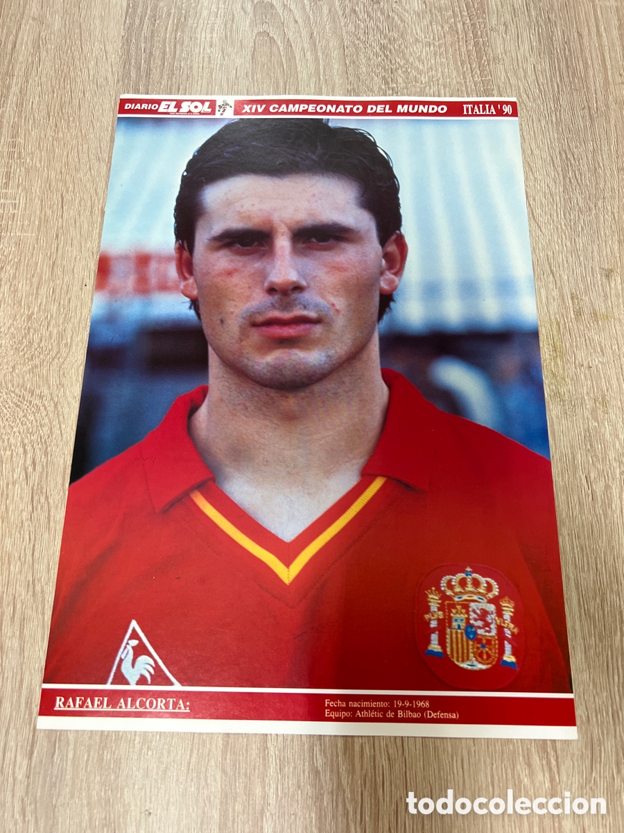 Collectionnisme sportif: 1994 RAFA ALCORTA POSTER MUNDIAL ITALIA 90 DIARIO EL SOL MEDIDAS 27X40 APROX