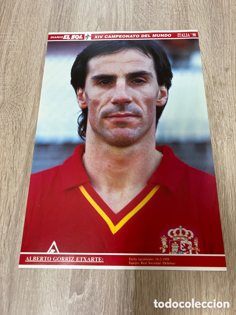 Collectionnisme sportif: 1994 ALBERTO GORRIZ POSTER MUNDIAL ITALIA 90 DIARIO EL SOL MEDIDAS 27X40 APROX