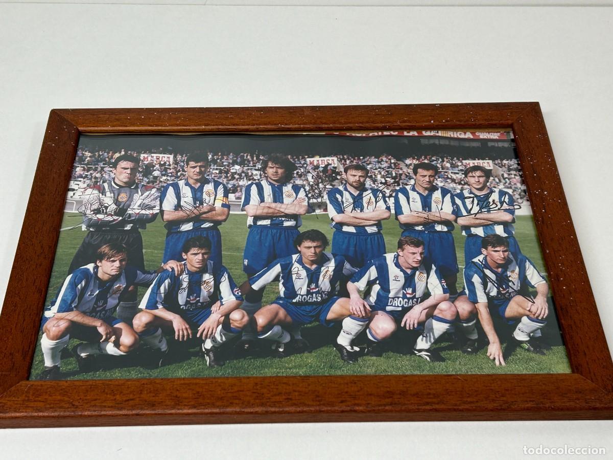 Sammelleidenschaft Sport: FOTO EQUIPO FUTBOL RCD ESPA&Ntilde;OL A&Ntilde;O 1994 &rdquo;DROGAS NO&rdquo; CON FIRMAS ORIGINALES