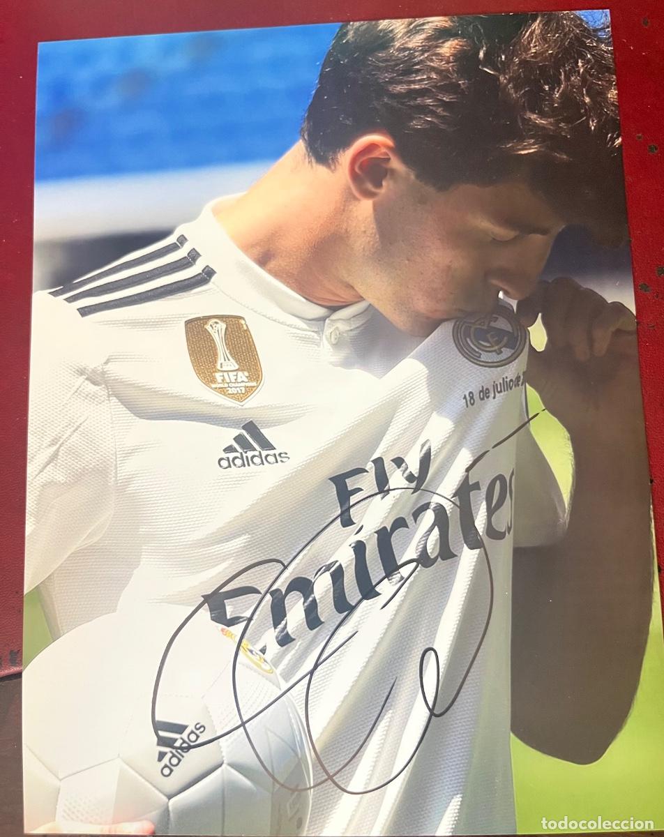 Coleccionismo deportivo: FOTOGRAF&Iacute;A DE &Aacute;LVARO ODRIOZOLA FIRMADA REAL MADRID PRESENTACI&Oacute;N