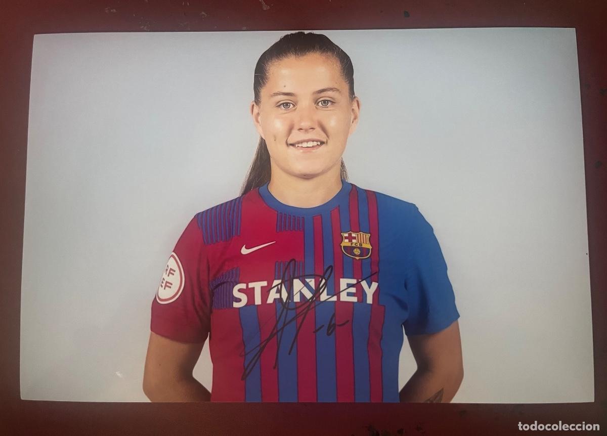 Coleccionismo deportivo: FOTOGRAF&Iacute;A DE CLAUDIA PINA FIRMADA FUTBOL CLUB BARCELONA.