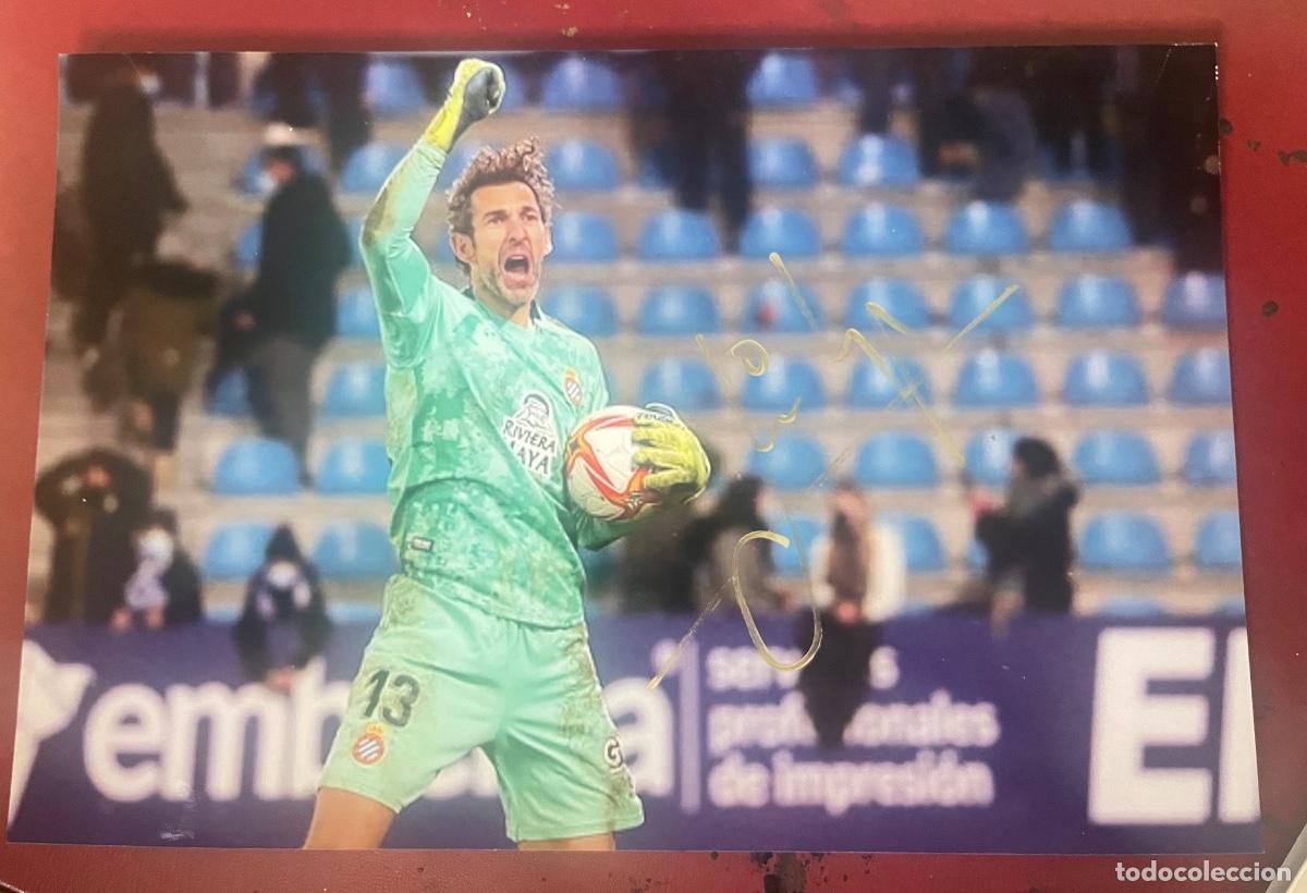 Coleccionismo deportivo: FOTOGRAF&Iacute;A DE DIEGO L&Oacute;PEZ FIRMADA REAL CLUB DEPORTIO ESPA&Ntilde;OL