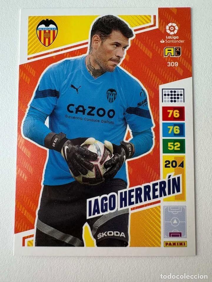 Coleccionismo deportivo: Iago Herrer&iacute;n Valencia 309 Adrenalyn 2022-23