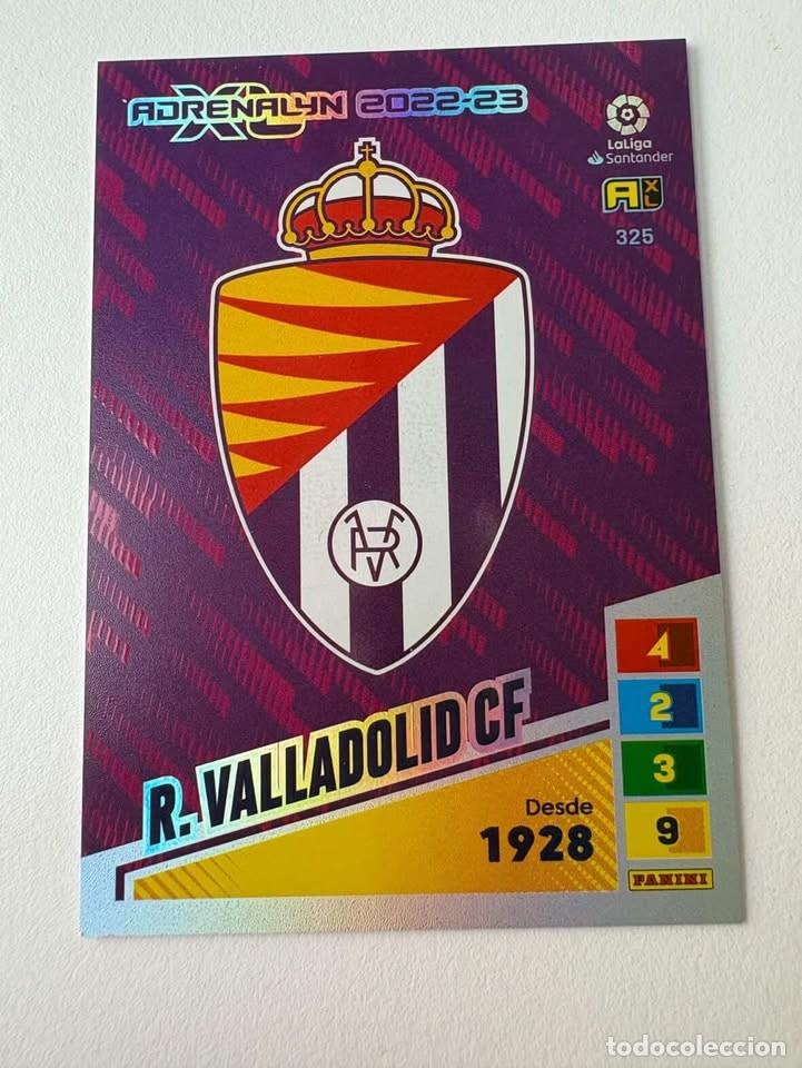 Coleccionismo deportivo: Escudo Valladolid 325 Adrenalyn 2022-23