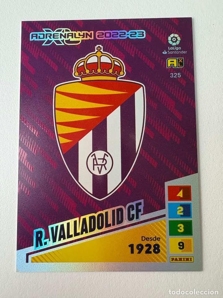 Coleccionismo deportivo: Escudo Valladolid 325 Adrenalyn 2022-23