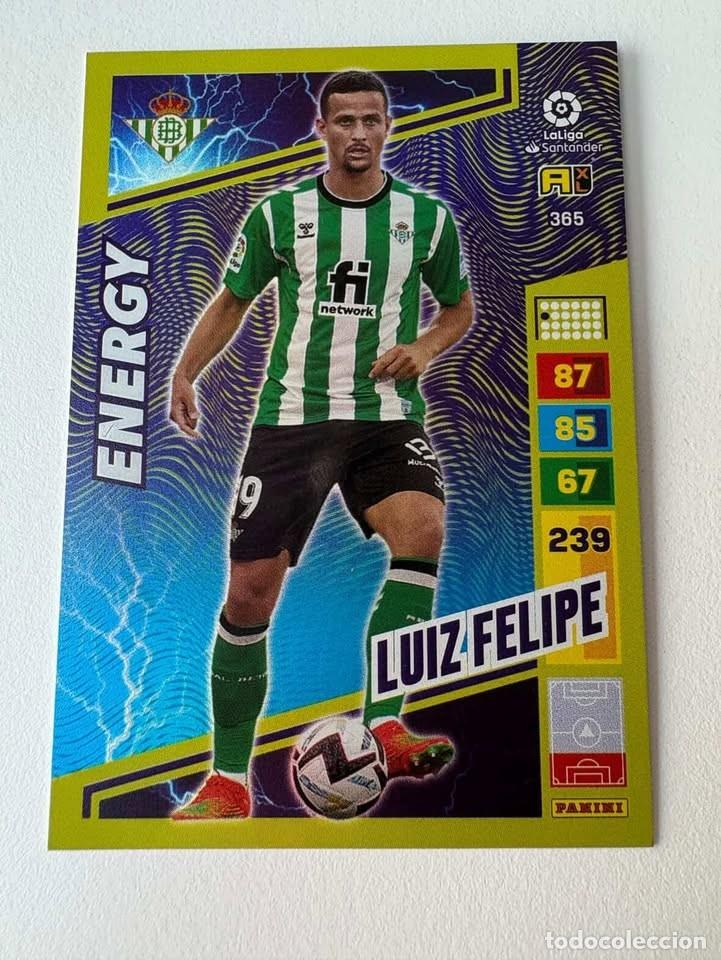Coleccionismo deportivo: Luiz Felipe Betis Energy 365 Adrenalyn 2022-23