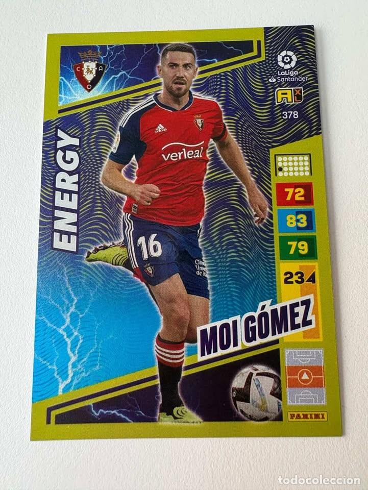 Coleccionismo deportivo: Moi G&oacute;mez Osasuna Energy 378 Adrenalyn 2022-23