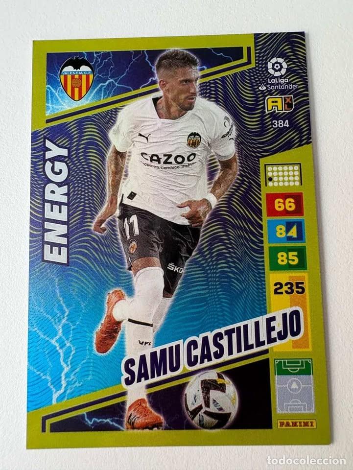 Coleccionismo deportivo: Samu Castillejo Valencia Energy 384 Adrenalyn 2022-23