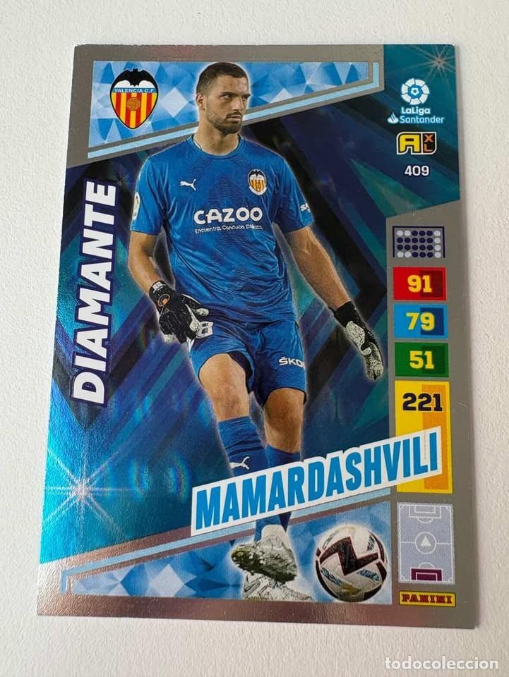 Coleccionismo deportivo: Mamardashvili Valencia Diamante 409 Adrenalyn 2022-23